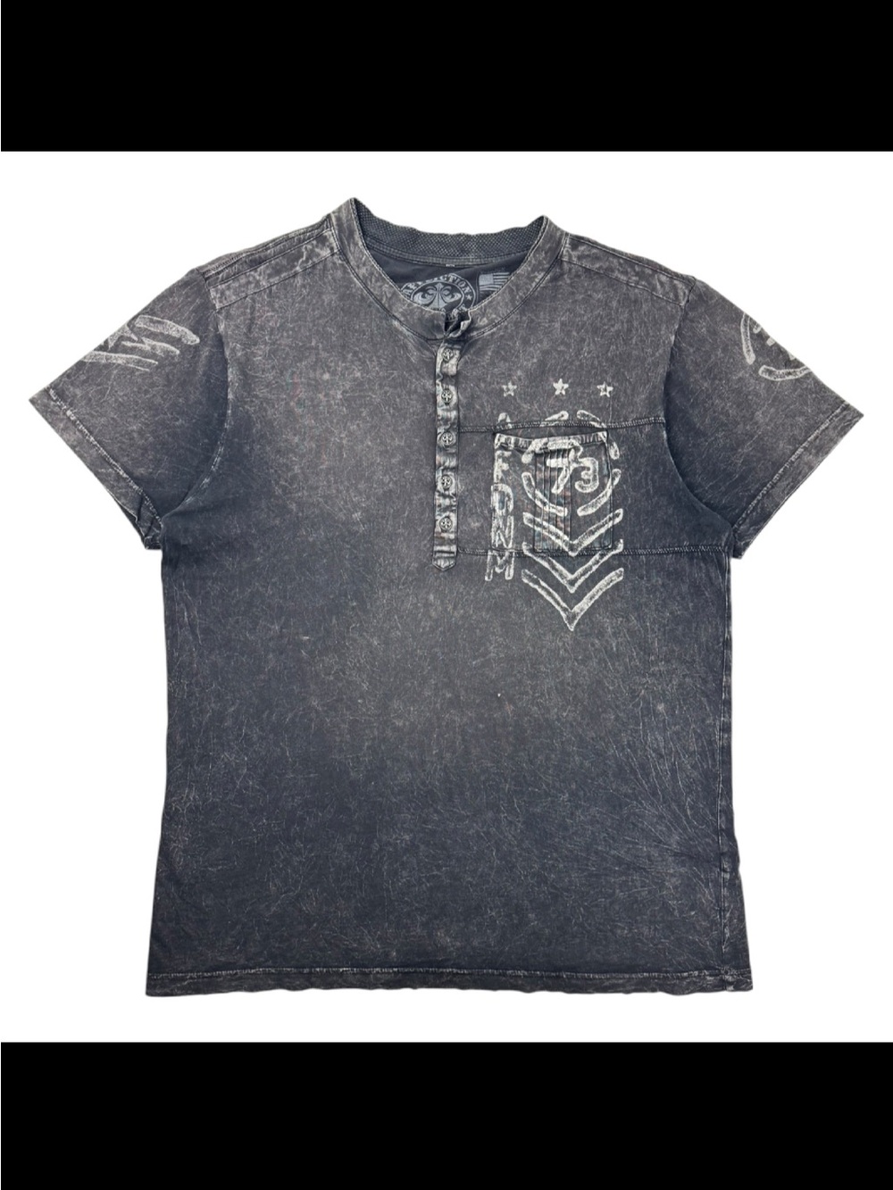 Vintage Y2K Affliction Henley Button Shirt